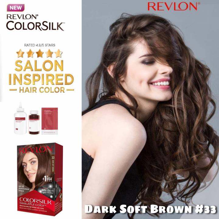 HAIR COLOR REVLON Colorsilk Dark Soft Brown #33 | Lazada PH