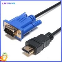 LWGHWL 1-5m ร้อน ตัวเชื่อมต่อวิดีโอ ดิจิทัล เอาต์พุตการแสดงผล HDMI เข้ากันได้กับตัวแปลง VGA สายแปลง AV ชายไปชาย