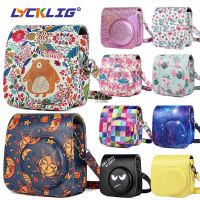 ❣℗◕ Lycklig Camera Case for Fuji FujiFilm Instax Mini 9 8 Instant Film Cameras PU Leather Protective Cover Bag with Shoulder Strap