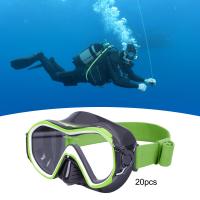 ดวงจันทร์สายัณห์20ชิ้นแว่นตาดำน้ำแว่นตากันน้ำมองเห็นชัดเจนพร้อม Alat Snorkeling ฝาครอบจมูก