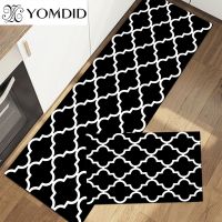 ◆☊ YOMDID Bathroom mat Entrance Door Mat Washable Non-slip Kitchen Floor Mat Bedroom Living Room Bedside Area Geometric Print Rugs