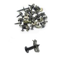 10/20 Sets M4 M5 Motorcycle Car Scooter ATV Moped Ebike Plastic Cover Metal Retainer Self-tapping Screw and U type Clips