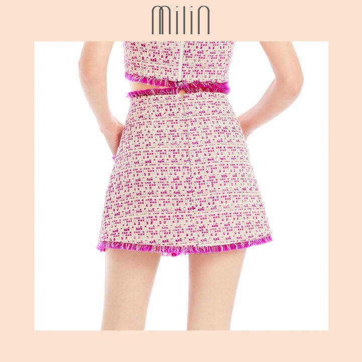 milin-high-waisted-tweed-mini-skirt-กระโปรงสั้นเอวสูงทรงเอ-interview-skirt