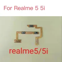 1ชิ้นสำหรับ Realme 5 Realme5 Realme 5I Realme5i ปุ่มปรับระดับเสียงสายเคเบิลงอได้คีย์ด้านข้างควบคุมเปิดปิดปุ่มซ่อมแซม