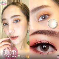 ร้านเลนส์สวยคอนแทค Wink Wow รุ่น Holida /สี Gray เทาสี Brown น้ำตาลไม่มีค่าสายตา นำเข้าจากเกาหลี (ลายใหม่สุดHit ขายดี)