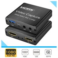 4K HDMI Video Capture Card Loop Out for Game Recording Live Streaming Box 1080P Grabber PS4 PS5 Switch Camera Adapters Cables