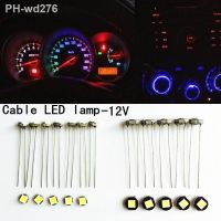 10/100pcs T3 T4 T4.7 T5 LDE Car Dashboard Light Instrument Automobile Door Wedge Gauge Reading Lamp Bulb 12V led SMD Car Styling