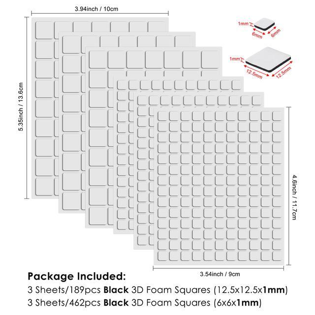 black-and-white-permanent-sticky-dimensional-adhesives-3d-double-sided-adhesive-foam-squares-diy-card-making