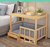 bedside kennel integrated dog house bed large and pets universal wooden removable washable