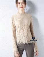 เสื้อผ้าลูกไม้หรูแขนยาว Long sleeve lace shirt