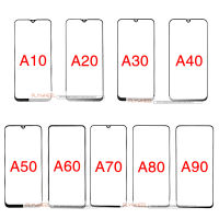 1ยูนิต Depan Kaca Skrin Sentuh Cover สำหรับ Samsung Galaxy A10 A40 A50 A60 A70 LCD Bahagian Penggantian Panel Luaran