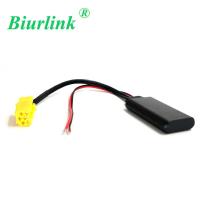 Biurlink สาย6pin โมดูลบลูทูธขนาดเล็ก Iso Aux-In สีเหลืองสำหรับรถยนต์สายอะแดปเตอร์เสียงสำหรับ Fiat 500 Bravo หมีแพนด้า Punto สำหรับ Blaupunkt Cd