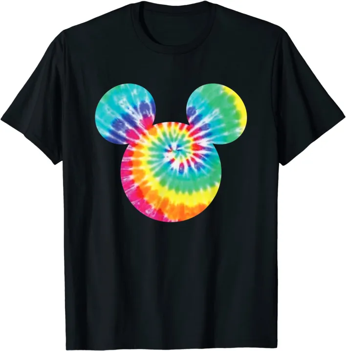 Disneys Mickeys Mouse Icon Rainbow Tie-Dye T-shirt for Men and Women ...