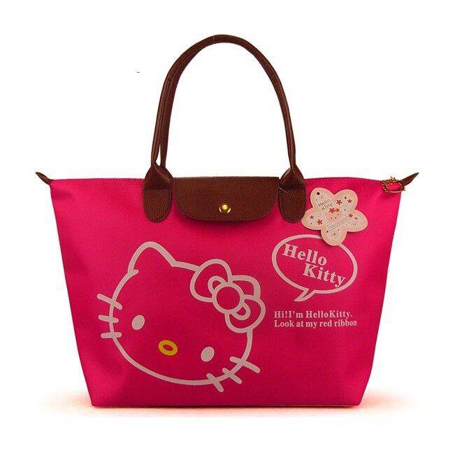 กระเป๋าช้อปปิ้ง-หิ้วสะพายไหล่-สำหรับผู้หญิง-กันน้ำ-hello-kitty