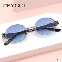 ZFYCOL Retro Oval Sunglasses Mens Brand Designer 2023 Fashion Vintage Sun Glasses Women oculos de sol Female Shades Glasses Cycling Sunglasses