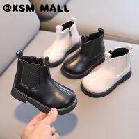 XSM MALL สไตล์อังกฤษสไตล์สาวรองเท้าสั้นแฟชั่นวงยืดหยุ่นซิปนุ่มแต่เพียงผู้เดียวป้องกันการลื่นเด็กรองเท้า2-8ปี T22N10CC-58