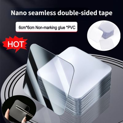 □❈✈ Powerful Nano Seamless No Trace Hooks Double-sided Adhesive Without Punching Tape Waterproof Moisture Proof Non-marking Glue
