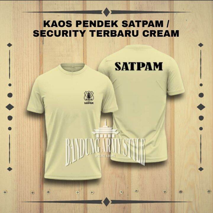 Kaos Satpam Terbaru Creamkaos Security Cream Kaos Satpam Putih Kaos