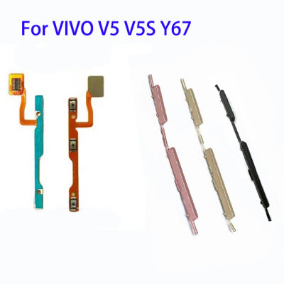 ปุ่มปรับระดับเสียงปุ่มเปิดปิดสายเคเบิ้ลยืดหยุ่นสำหรับ VIVO V5 V5S Y67อะไหล่สายเคเบิล