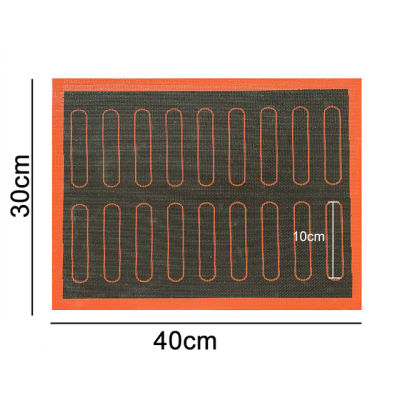 【⊕Good quality⊕】 congbiwu03033736 แผ่นรองพื้นแบบไม่ติดแผ่นรองสำหรับเตาอบอุปกรณ์อบขนมอบแบบแผ่นซิลิโคน18แม่พิมพ์ขนมปังคุกกี้มาการองเครื่องมือทำขนมอบ