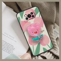 TPU Cute Phone Case For Xiaomi Poco X3 NFC/X3 Pro protective Dirt-resistant Anti-dust phone stand holder Silicone Cover
