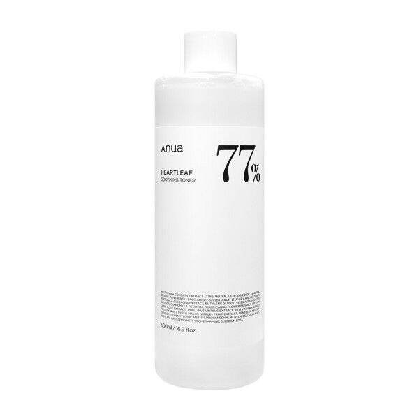 [ANUA] HEARTLEAF 77% SOOTHING TONER 500ml / Proven effects to soothes ...