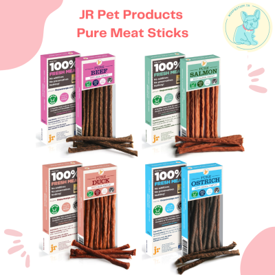 ขนมสุนัข JR Pet Products Pure Meat Sticks ทำจากเนื้อสัตว์แท้ 100% มี 4 สูตร ขนาด 50 กรัม นำเข้าจากอังกฤษ