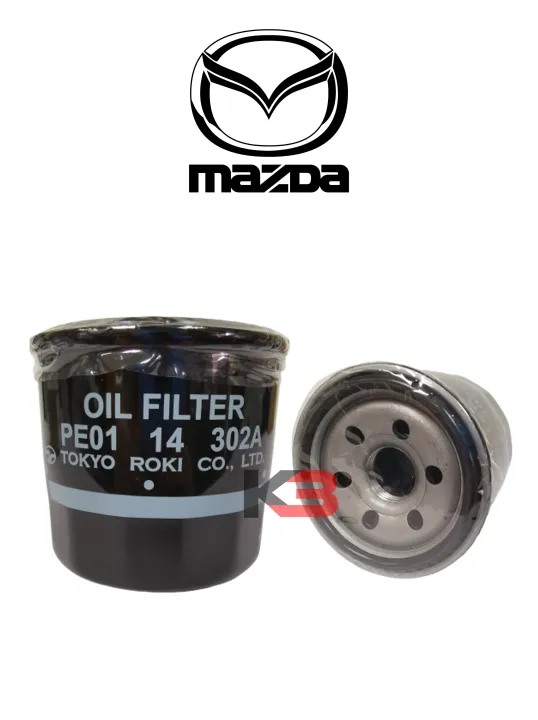 MAZDA 2 , 3 , 6 , CX3 , CX5 SKYACTIVE , CX9 , RX7 , RX8 OIL FILTER ( PE0114302A ) Lazada