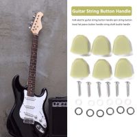 【LZ】☊▥  Guitarra elétrica Tuning Peg Keys Caps Kit String Tuners maçanetas Handle 6pcs