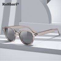 ▼卍 ROSHARI Classic Rivet Polarized Sunglasses Men Womens Round Glasses Anti-Glare A100