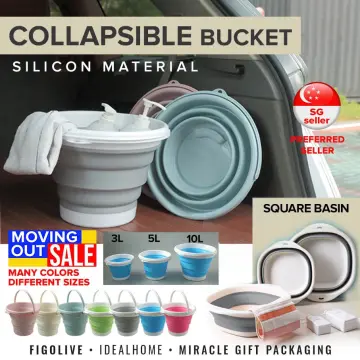 Folding Retractable Silicone Bucket Collapsible Bucket - China Silicon  Bucket and Foldable Bucket price