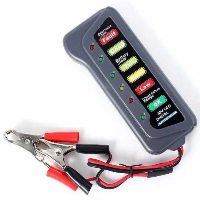 Alat Tester Cek Kondisi Baterai Aki Accu DC Digital Multitester 12 Volt