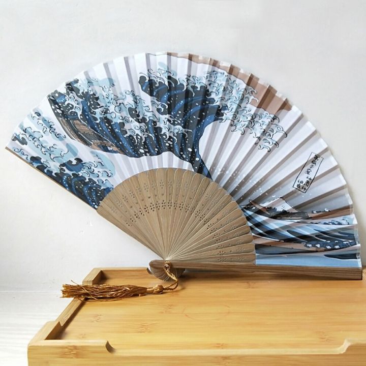 silk-hand-fan-mount-fujikanagawa-waves-japanese-folding-fan-pocket-fan-wedding-party-decoration-gifts-home-wall-decoration