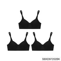 [ แพ็ค 3 ชิ้น ] SABINA BRALESS เสื้อชั้นในไม่มีโครง Seamless Fit รุ่น Perfect Bra รหัส SBXD97202 สีดำ