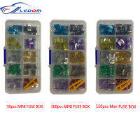 รวมฟิวส์รถ50100150PCS Mini 32V 2.5-35A Assortment ยานยนต์ใบมีดประเภทฟิวส์พร้อมกล่องและคลิป