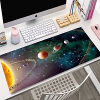 ⊕┅◄ Space Mat for Laptop Compute Mouse Pad Large Gamer Keyboard Pad Deskmat Carpet Solar System Mousepad Company Gaming Accessories