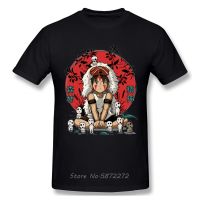 Men Forest Spirits Princess Mononoke Hime T Shirt New Short Sleeve Cotton Tshirt Anime T-shirt Hip Hop Tees Harajuku XS-6XL