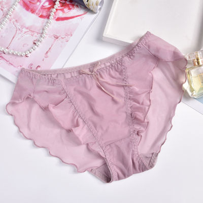 Clearance Sale Hollow Out Transparent Sexy Panties Bowknot Ladies Underwear Briefs Lingerie Intimates Women Panties Underpants