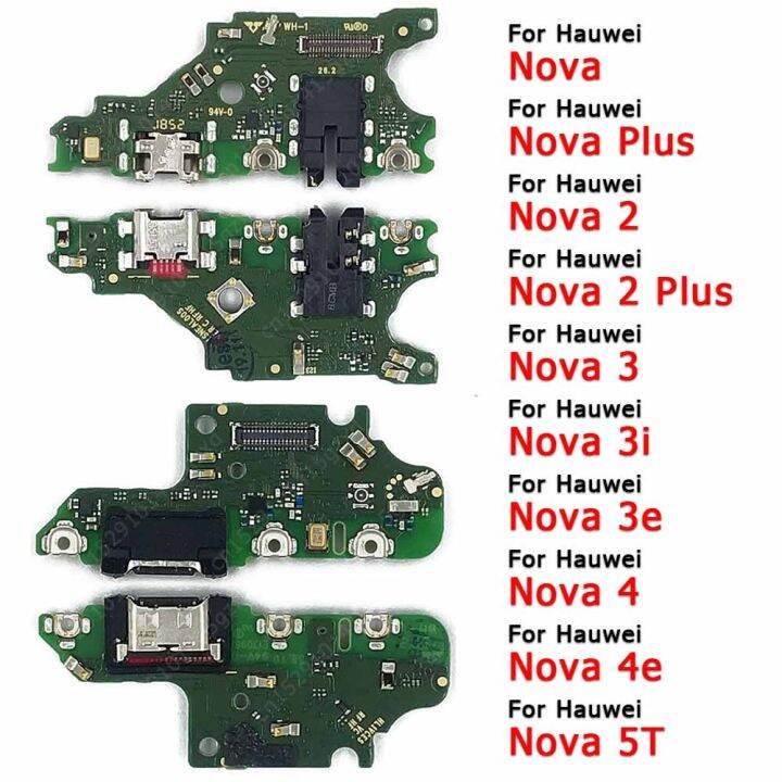 Original Charge Board For Huawei Nova 5t 4e 4 3e 3i 3 2 Plus Charging Port Ribbon Socket Usb 1755