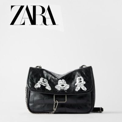 🎖ZARAˉ Womens Bag 2022 New Black Rock Soft Shoulder Messenger Bag Rhombus Chain Hobo Bag Trendy