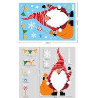 【cw】 ChristmasElectrostaticGlass Windows DecalsChristmasDecoration Stickers New Year Wallpaper