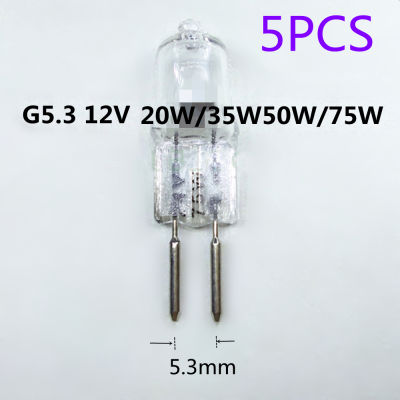 5PCS G5.3 12V 20W G5.3 12V 35W light bulb G5.3 12V 50W G5.3 12V 75W glass bulb 12V G5.3 20W 12V G5.3 35W G5.3 12V halogen bulb