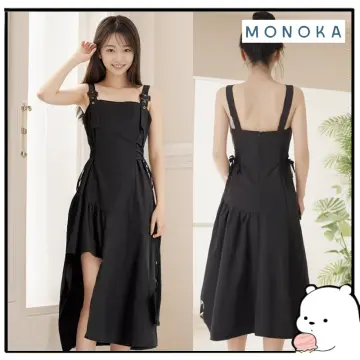 Đầm váy hai dây đen xẻ tà (kèm hình thật) | Shopee Việt Nam