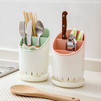 Plastic Chopstick Spoon Storage Rack Box Kitchen Drain Basket Dish Drying Holder Tableware Organizer Container Cutlery Dryer