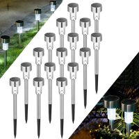 Solar Lights Outdoor / Stainless Steel Outdoor Solar Lights / Waterproof LED Landscape Lighting / Solar Powered Outdoor Lights / Solar Garden Lights for Pathway Walkway Patio Yard Lawn