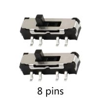 10pcs 8 Pin 8pins Mini Slide Switch 3Position Micro Slide Toggle Switch Limit Switch black