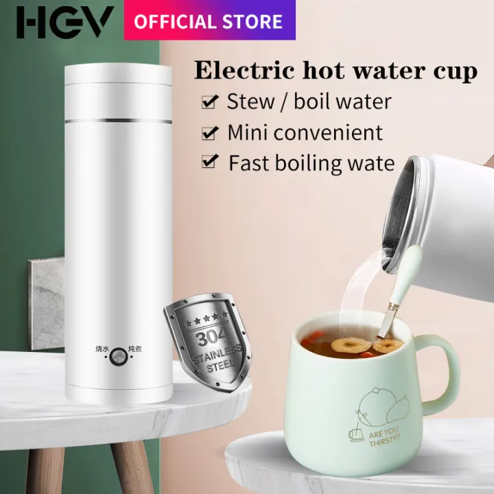 Portable Electric Kettle Thermal Cup Coffee Travel Water Boiler