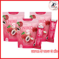 Niko S Fiber นิโกะ เอส ไฟเบอร์ นิโกะเอส ไฟเบอร์ ลิ้นจี่ [ขนาด 5 ซอง] [3 ห่อ]