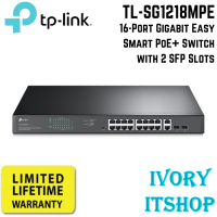 TP Link TL-SG1218MPE 16-Port Gigabit Easy Smart PoE+ Switch with 2 SFP Slots