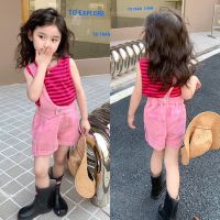 CUTE BABY?พร้อมส่ง?เสื้อผ้าเด็ก ชุดแฟชั่นเด็ก กางเกงสายรัด ชุดเอี๊ยม เสื้อ＋กางเกง ชุดสำหรับเด็กผู้หญิง(844)